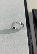 [Marin]BAGUE LOVE 4MM 1 DIAMANT ARGENT