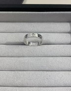 [Marin]BAGUE LOVE 4MM 1 DIAMANT ARGENT