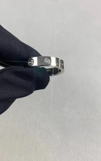 [Marin]BAGUE LOVE 4MM 1 DIAMANT ARGENT