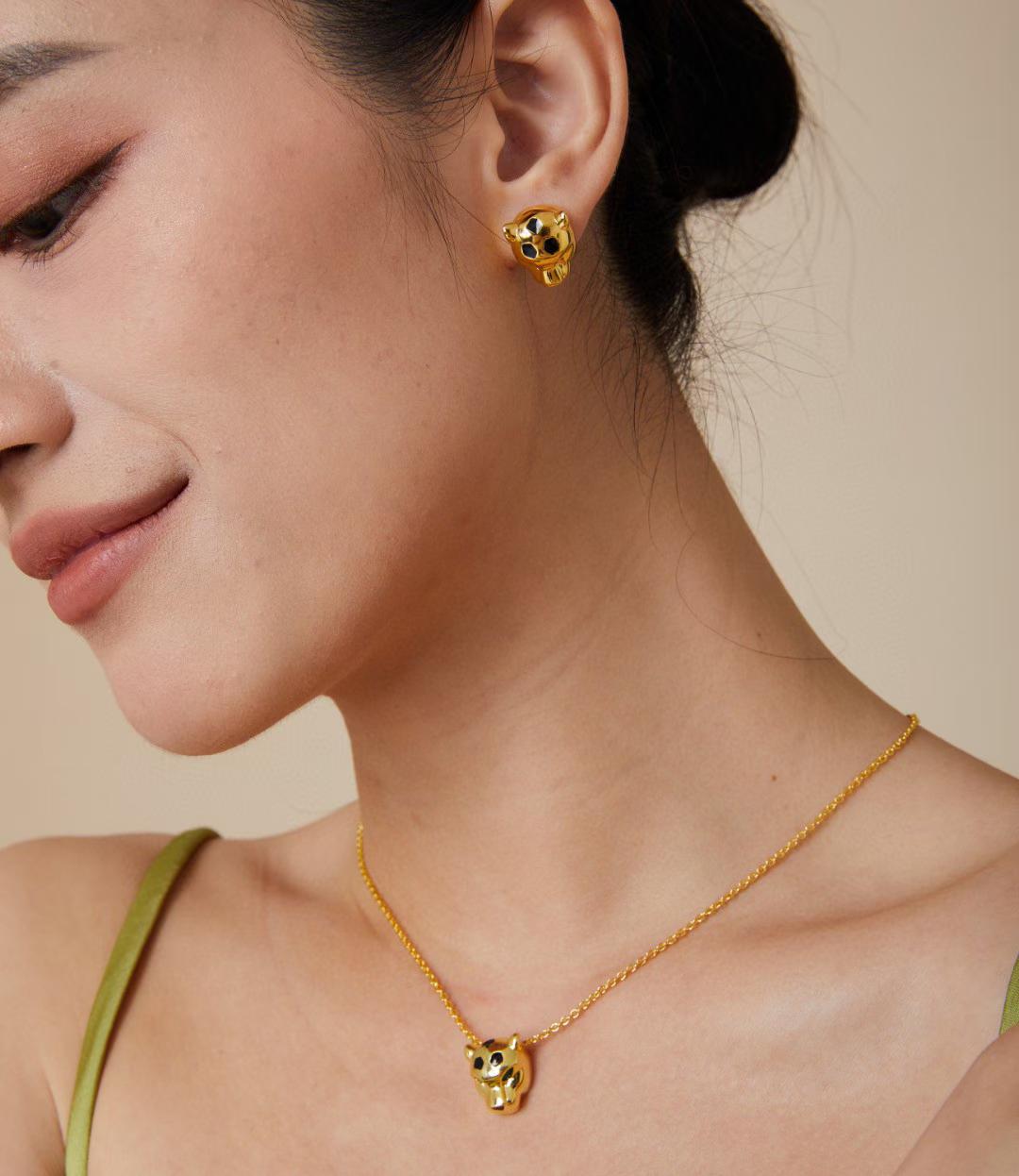 [?Marin]BOUCLES D'OREILLES À CLOUS CHRRTAH-PRINT, TROIS COULEURS