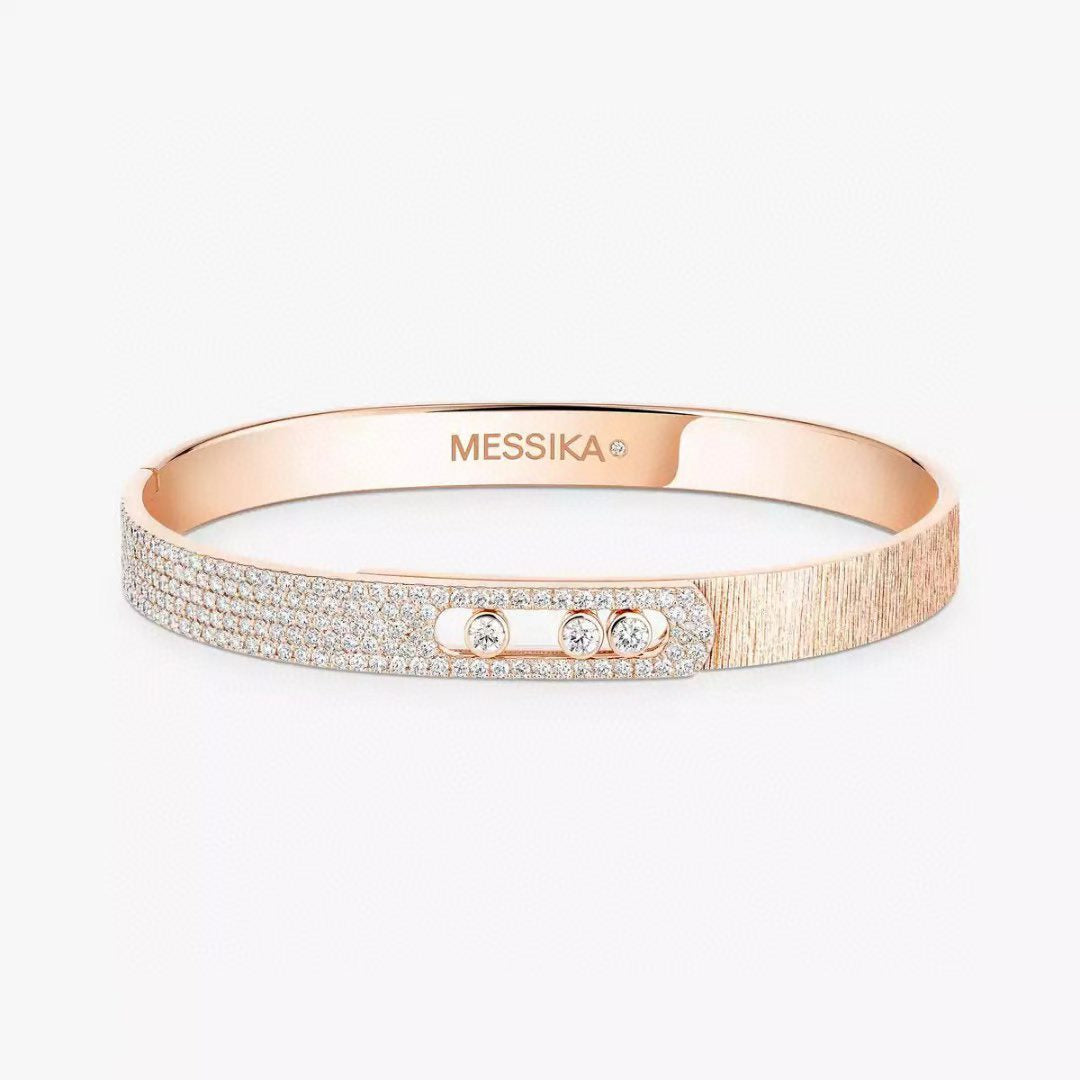 [?Marin]NOUVEAU BRACELET GIVRÉ 2026 AVEC DIAMANTS TROIS COULEURS