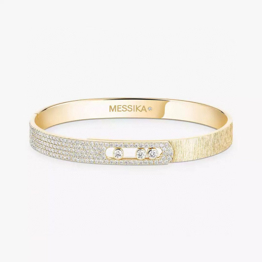 [?Marin]NOUVEAU BRACELET GIVRÉ 2026 AVEC DIAMANTS TROIS COULEURS