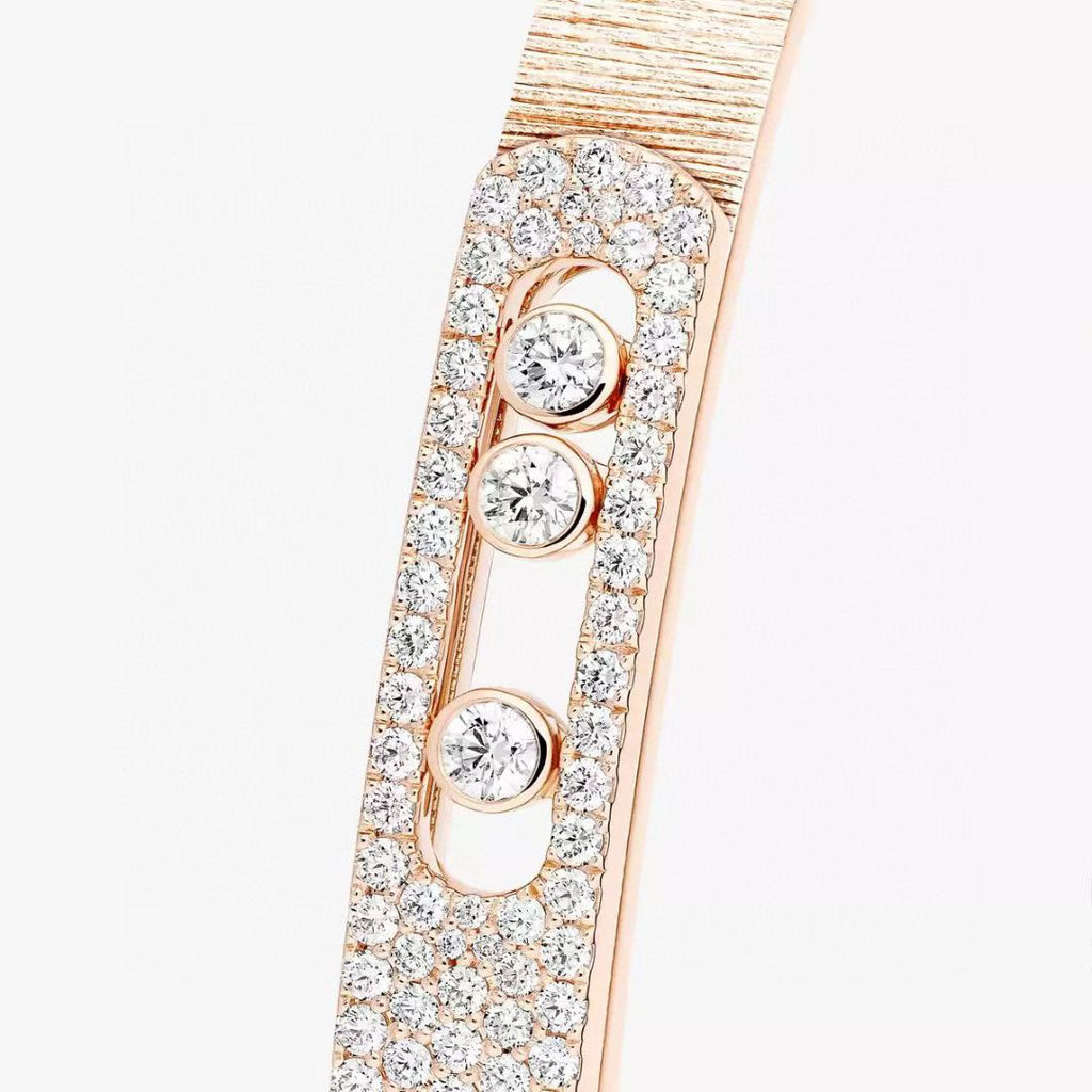 [?Marin]NOUVEAU BRACELET GIVRÉ 2026 AVEC DIAMANTS TROIS COULEURS