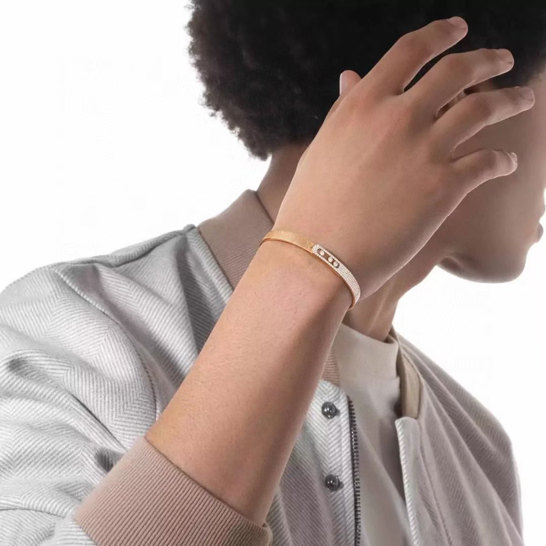[?Marin]NOUVEAU BRACELET GIVRÉ 2026 AVEC DIAMANTS TROIS COULEURS