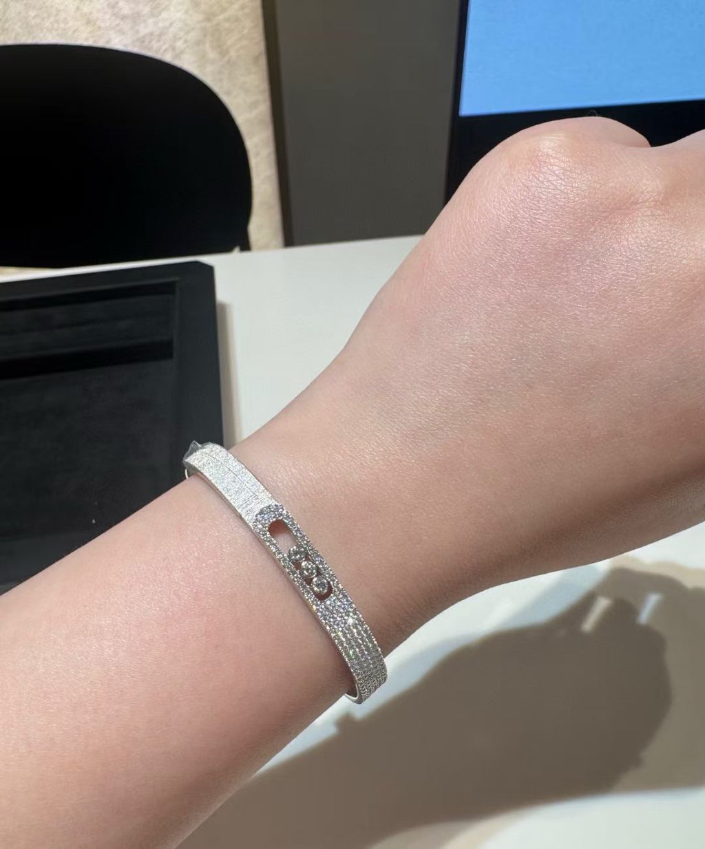 [?Marin]NOUVEAU BRACELET GIVRÉ 2026 AVEC DIAMANTS TROIS COULEURS
