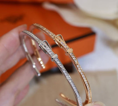 [?Marin-Jewelry]DIAMOND-ENCRUSTED BRACELET THREE COLORS