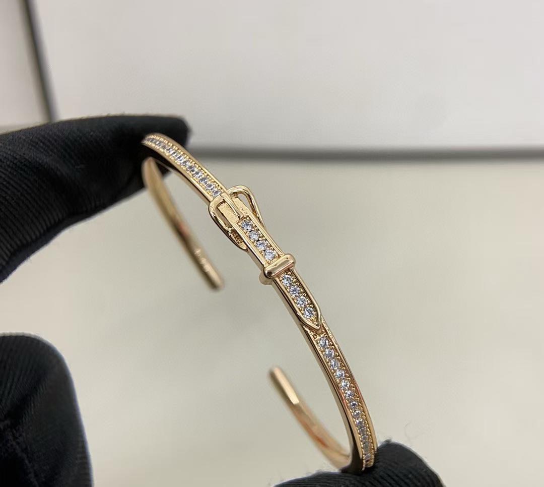 [?Marin]BRACELET SERTI DE DIAMANTS TROIS COULEURS
