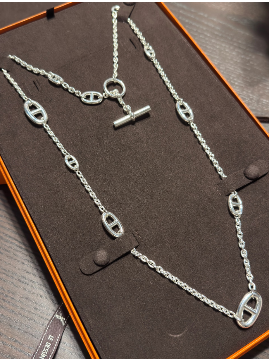 [Marin]Chaîne de Chandail Argent Classique