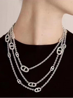 [Marin]Chaîne de Chandail Argent Classique