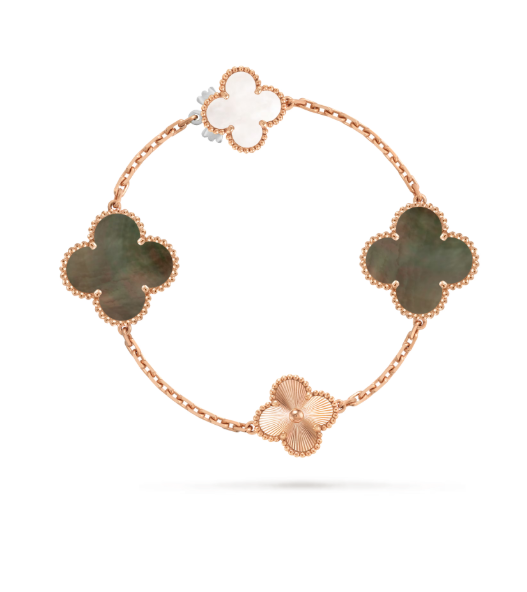 [Marin-Jewelry]DETACHABLE CLOVER 15(11+4) FLOWER SILVER NECKLACE SET