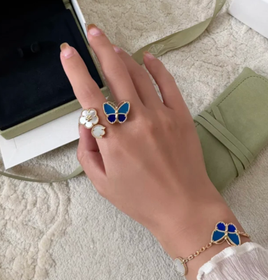 [Marin-Jewelry]NEW TWIN BUTTERFLY LUCKY RING
