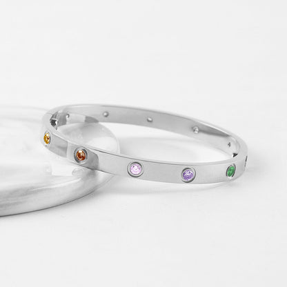 [Marin-Jewelry]2026年新作 6.1MM カラーストーンブレスレット