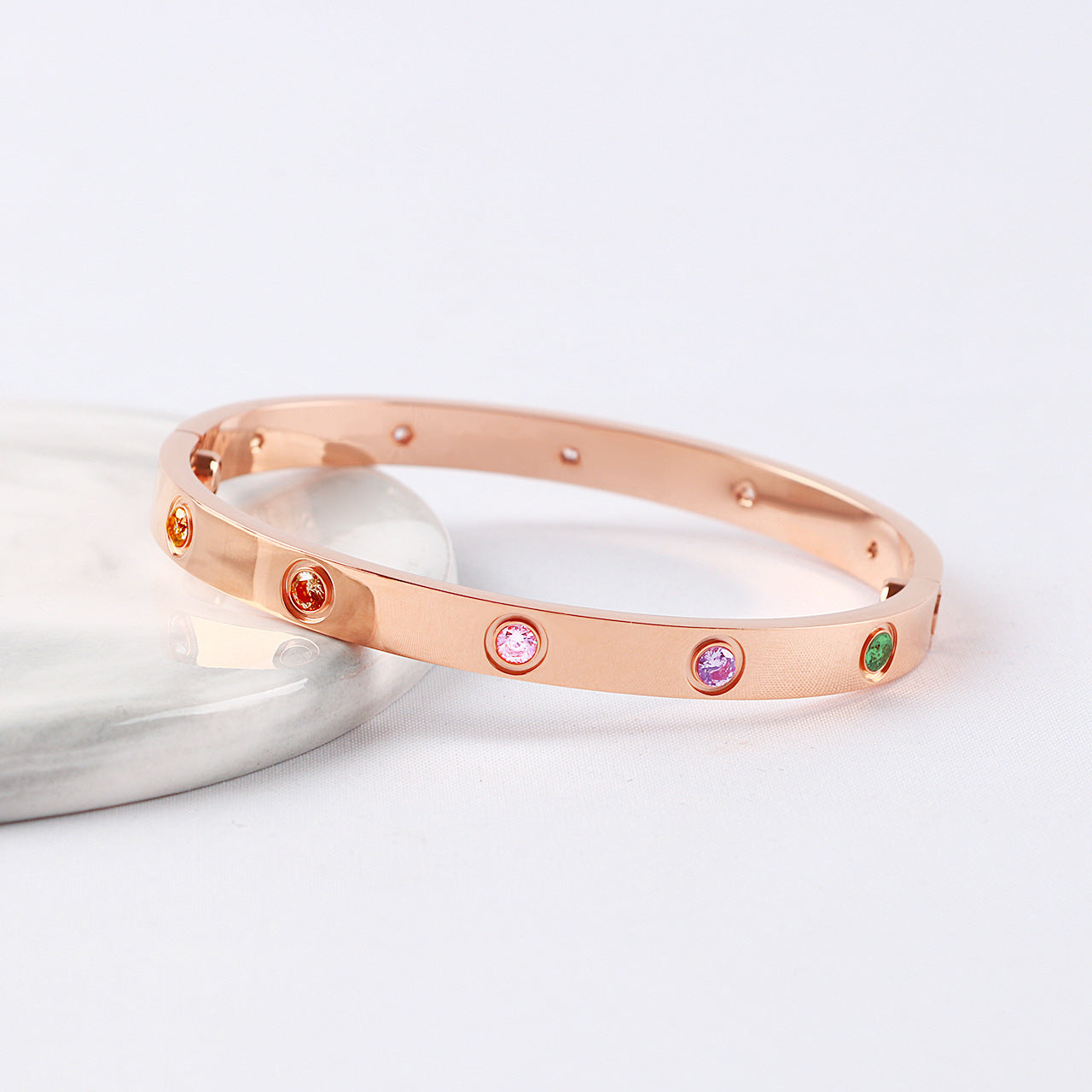 [Marin-Jewelry]2026年新作 6.1MM カラーストーンブレスレット