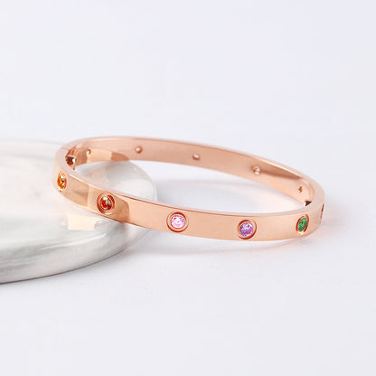 [Marin-Jewelry]2026年新作 6.1MM カラーストーンブレスレット