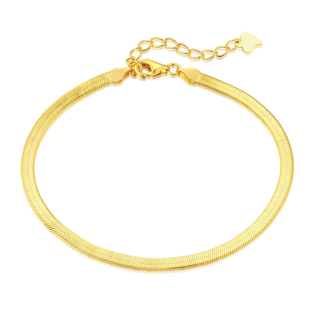 [Marin Jewelry]Flat Snake Bone Chain Blade Necklace