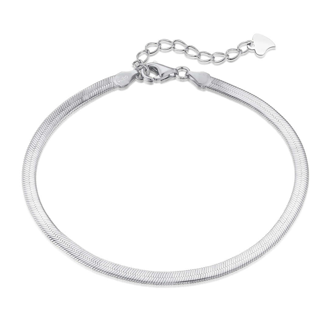 [Marin Jewelry]Flat Snake Bone Chain Blade Necklace