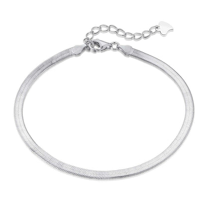 [Marin Jewelry]Flat Snake Bone Chain Blade Necklace