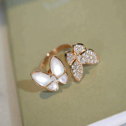 [Marin-Jewelry]TWIN BUTTERFLY DIAMOND MOP RING