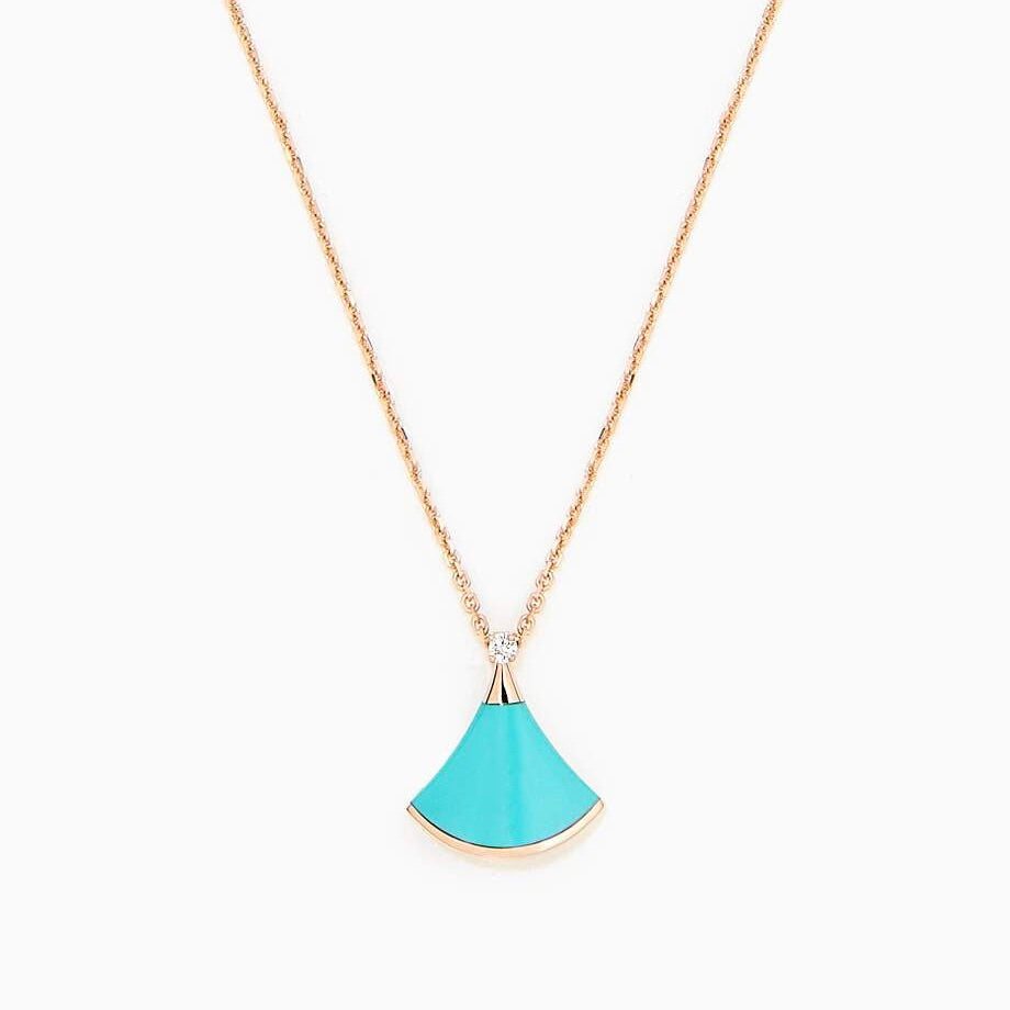 [Marin]DREAM NECKLACE TURQUOISE PINK GOLD