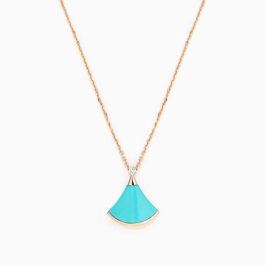 [Marin]DREAM NECKLACE TURQUOISE PINK GOLD