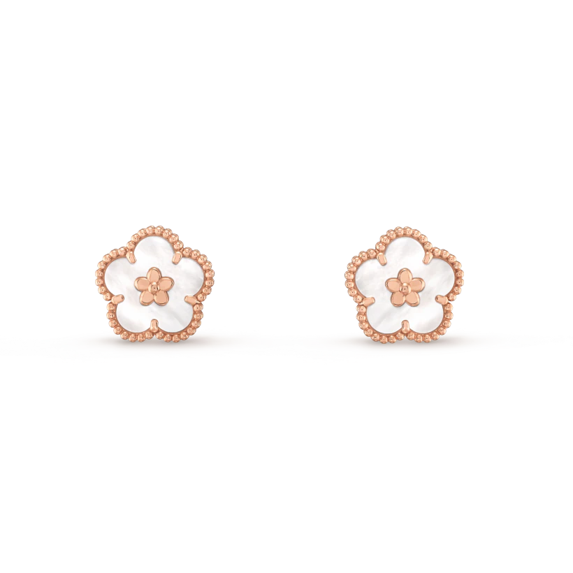 [Marin-Jewelry]LUCKY PINK GOLD WHITE MOP EARRINGS