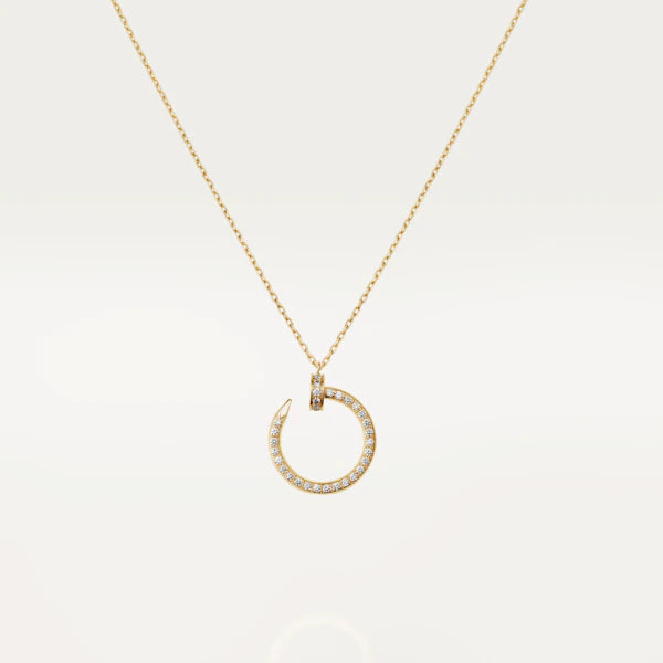[Marin-Jewelry]JUSTE NECKLACE GOLD DIAMONDS