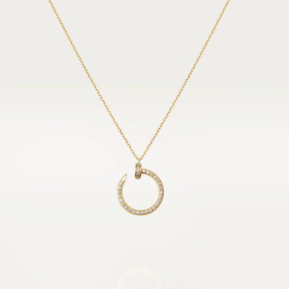 [Marin-Jewelry]JUSTE NECKLACE GOLD DIAMONDS