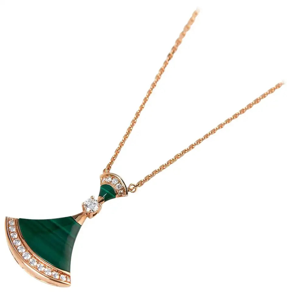 [Marin]DREAM NECKLACE MALACHITE DIAMOND