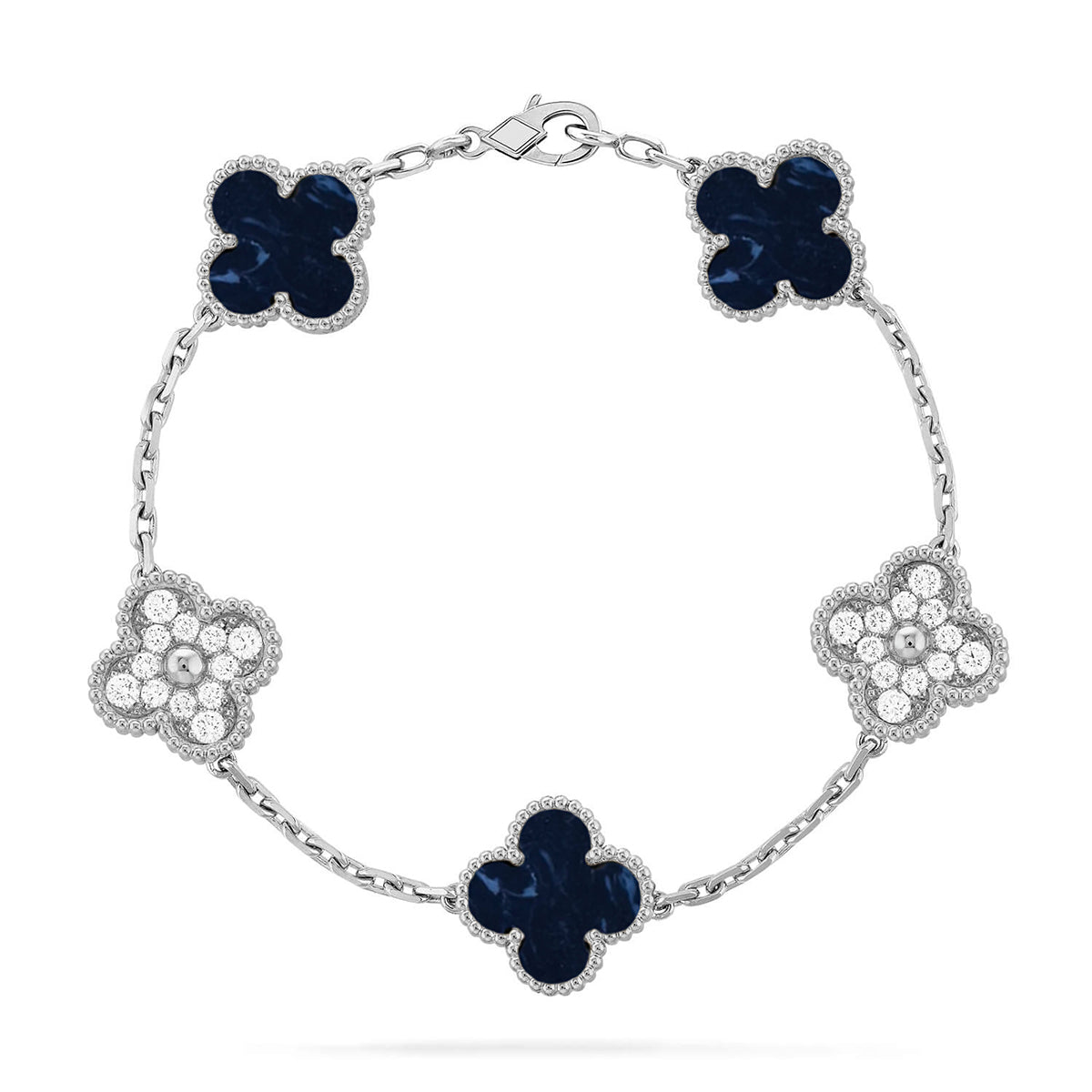 [Marin-Jewelry]CLOVER 5 MOTIF PIETERSITE BRACELET COLLECTION