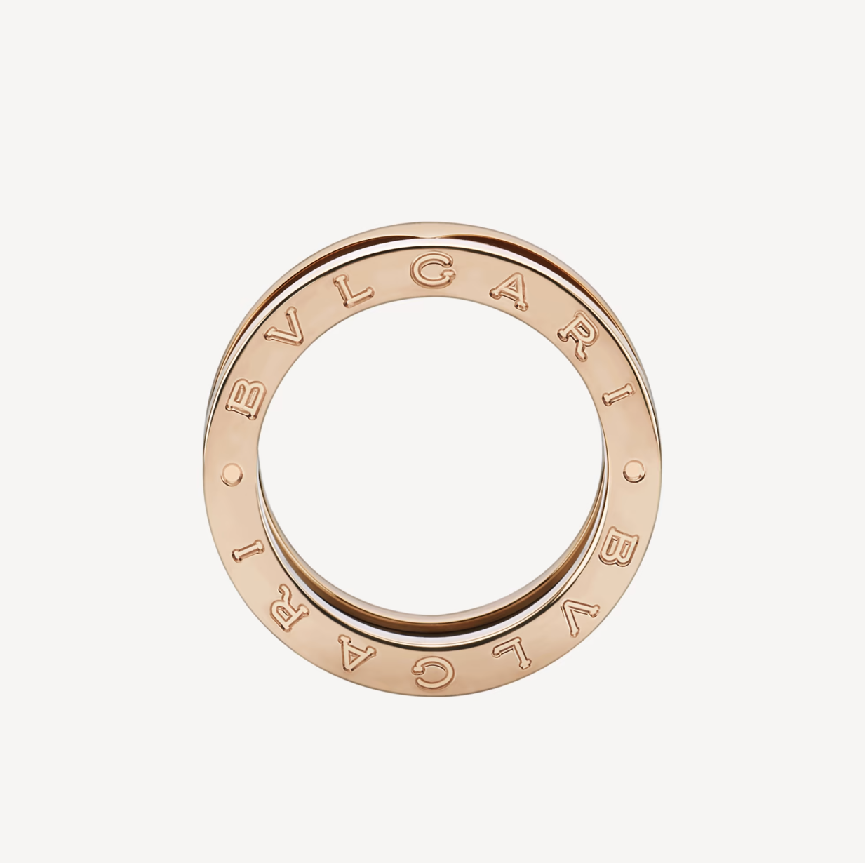 [Marin]ZERO 1 TWO-BAND LOOPS AND BLACK CERAMIC PINK GOLD RING