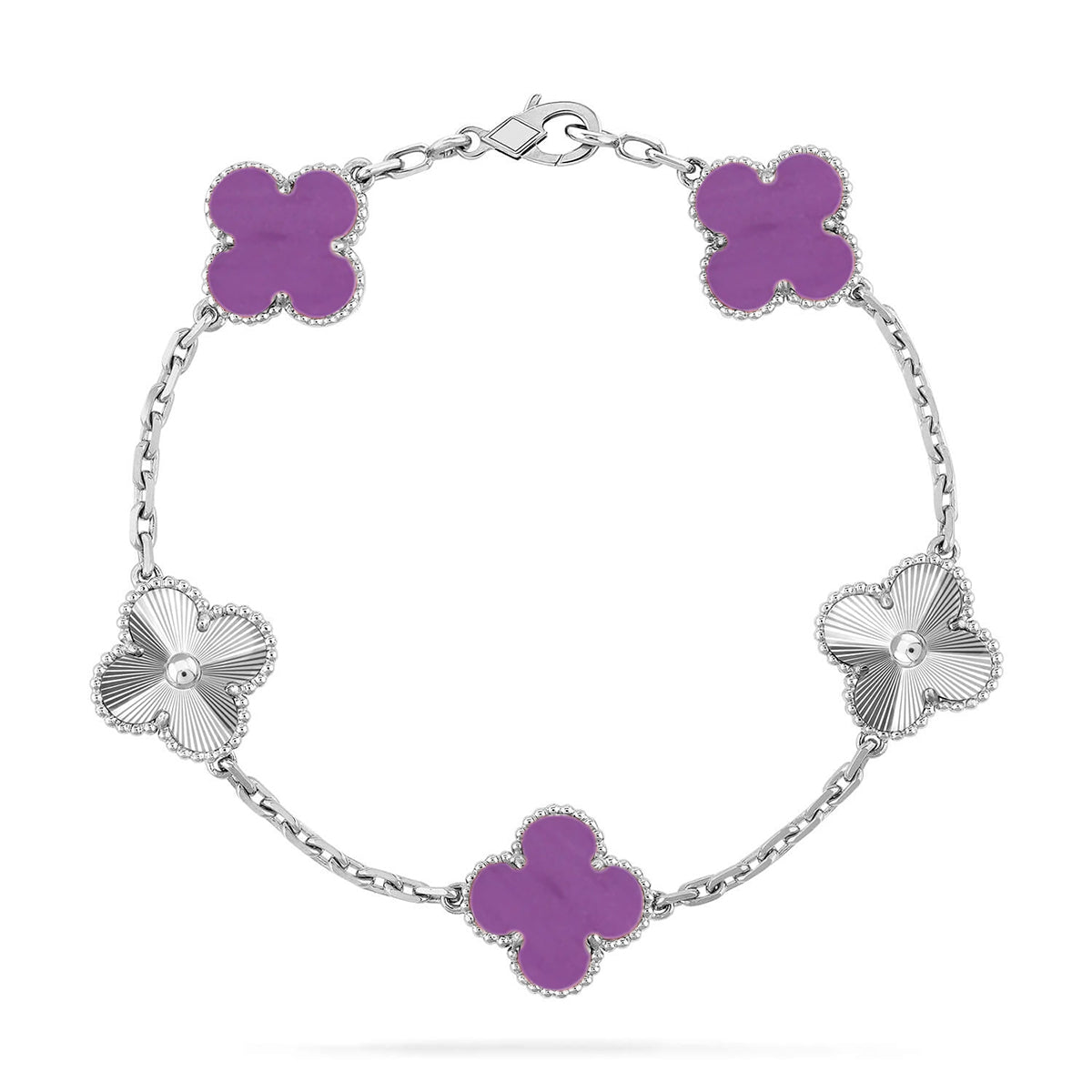 [Marin-Jewelry] CLOVER 5 MOTIF VIOLET BRACELET COLLECTION