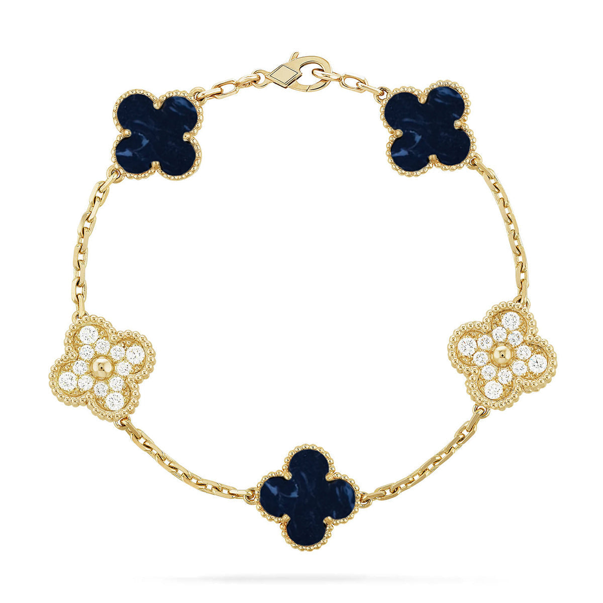 [Marin-Jewelry]CLOVER 5 MOTIF PIETERSITE BRACELET COLLECTION