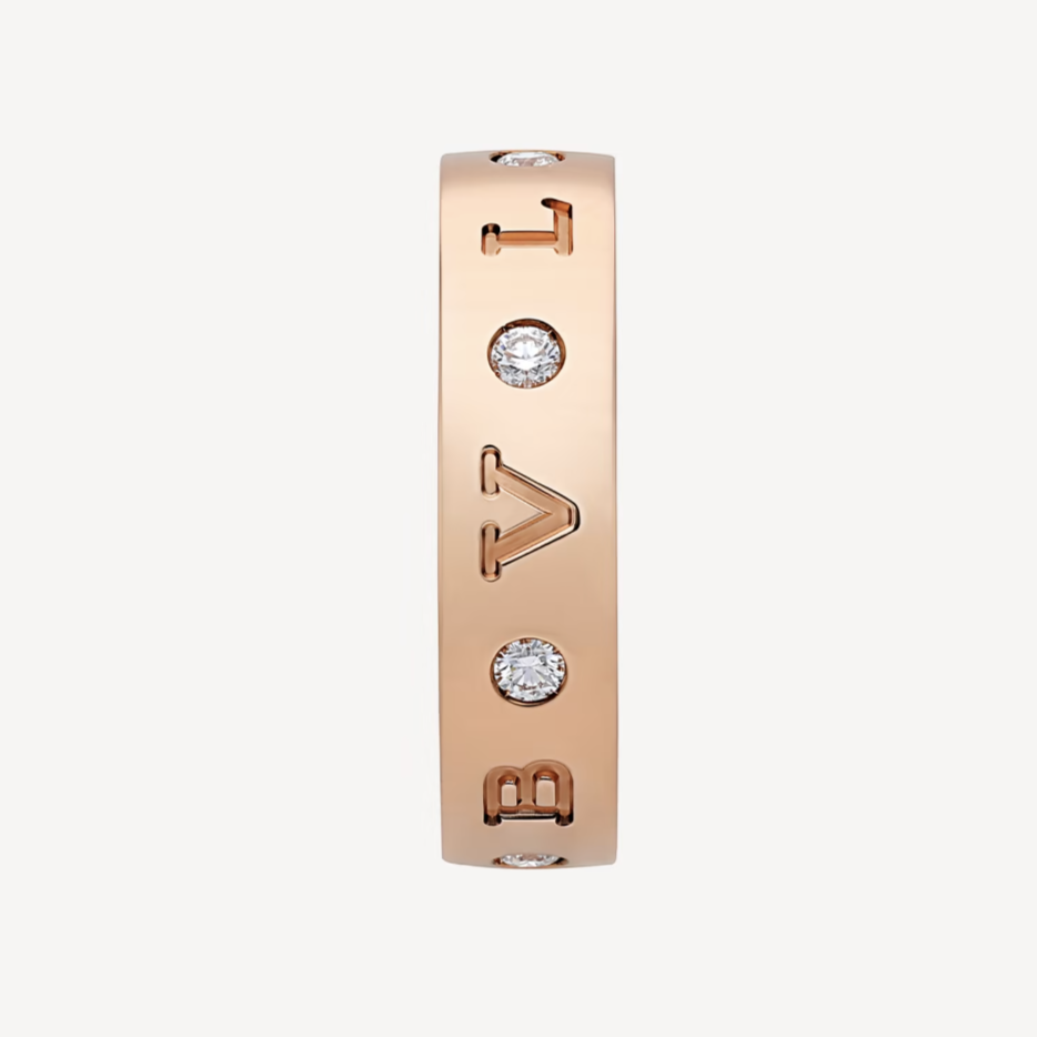 [Marin]ZERO 1 ESSENTIAL PINK GOLD BAND WITH DIAMONDS RING