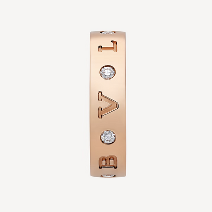 [Marin]ZERO 1 ESSENTIAL PINK GOLD BAND WITH DIAMONDS RING
