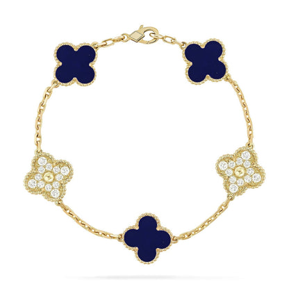 [Marin]CLOVER 5 MOTIF LAPIS LAZULI BRACELET COLLECTION