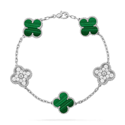 [Marin] CLOVER 5 MOTIF MALACHITE BRACELET COLLECTION