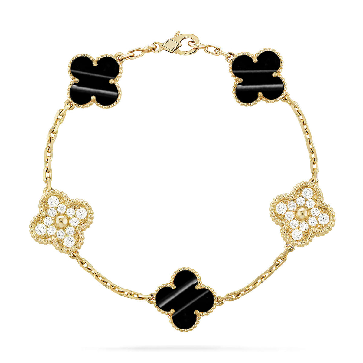 [Marin-Jewelry] CLOVER 5 MOTIF PULSAR STONE BRACELET COLLECTION