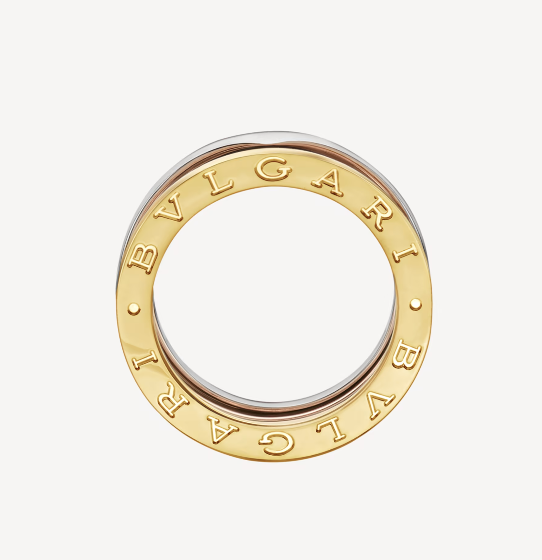 [Marin]ZERO 1 THREE-BAND ROSE WHITE AND YELLOW RING