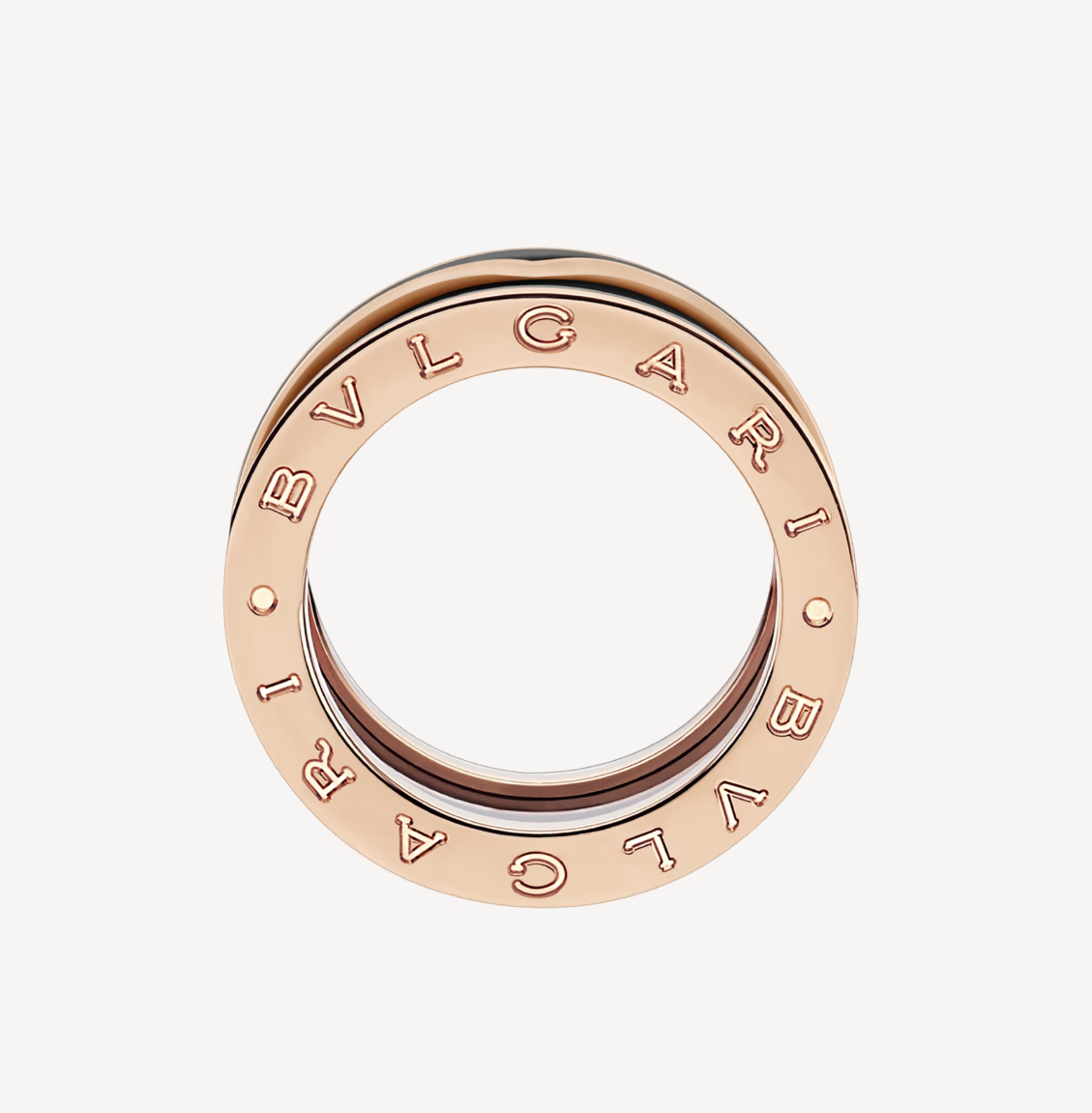 [Marin]ZERO 1 TWO-BAND WITH MATTE BLACK CERAMIC PINK GOLD RING
