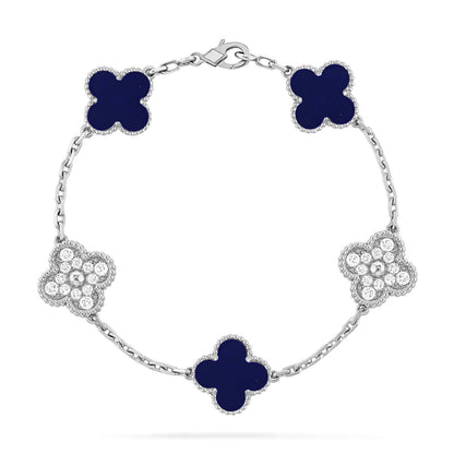 [Marin-Jewelry]CLOVER 5 MOTIF LAPIS LAZULI BRACELET COLLECTION