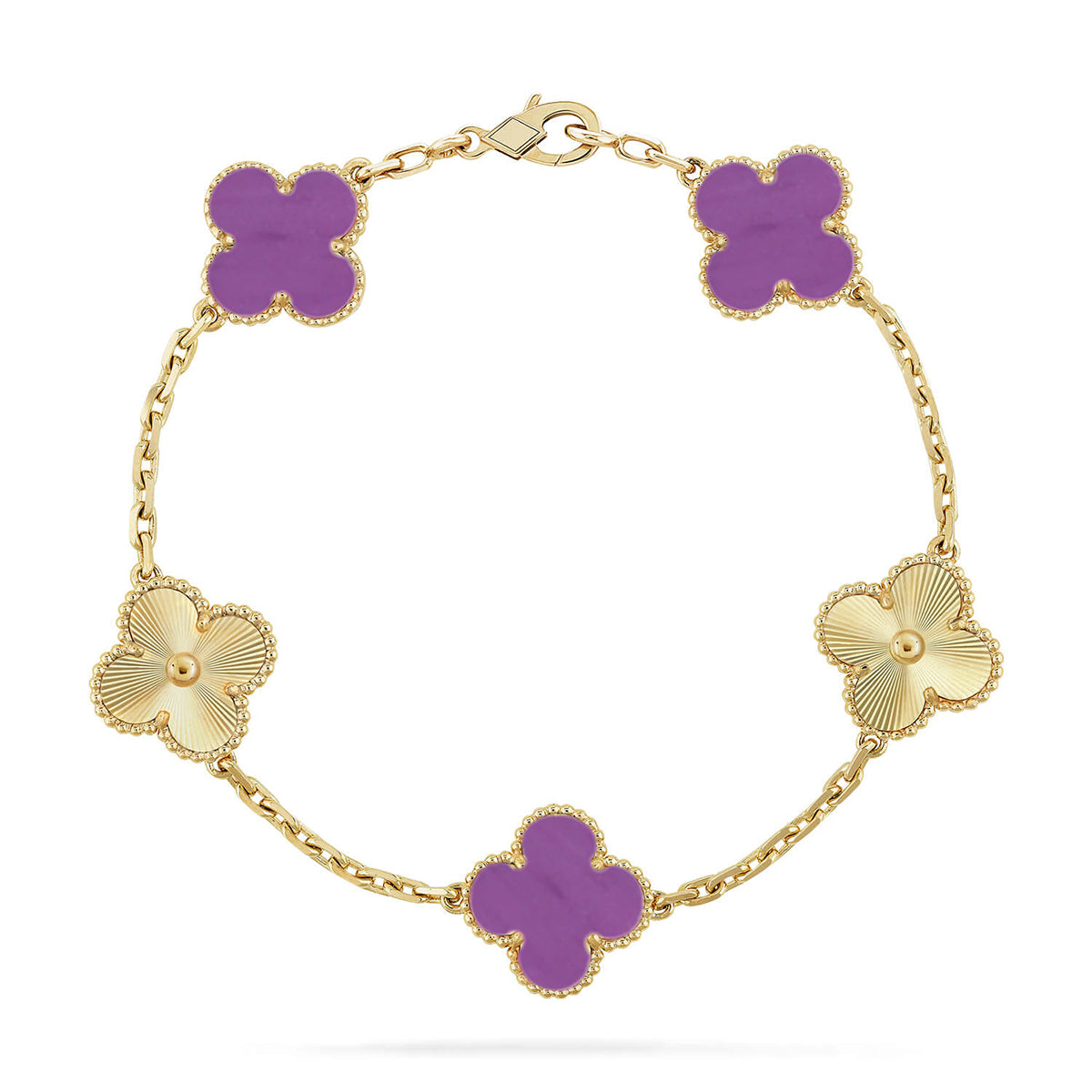 [Marin-Jewelry] CLOVER 5 MOTIF VIOLET BRACELET COLLECTION