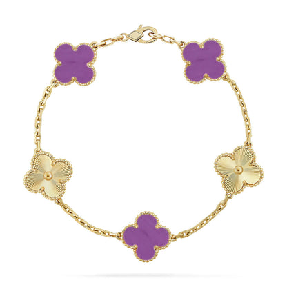 [Marin-Jewelry] CLOVER 5 MOTIF VIOLET BRACELET COLLECTION