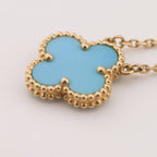 [Marin]CLOVER 15MM VINTAGE TURQUOISE NECKLACE