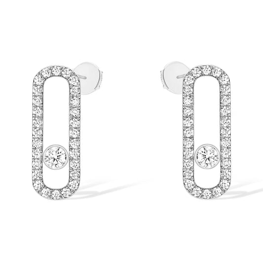 [Marin]MOVE UNO STUD DIAMOND PAVED EARRINGS