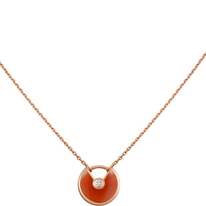 [Marin-Jewelry]AMULETTE GOLD CARNELIAN ONYX NECKLACE