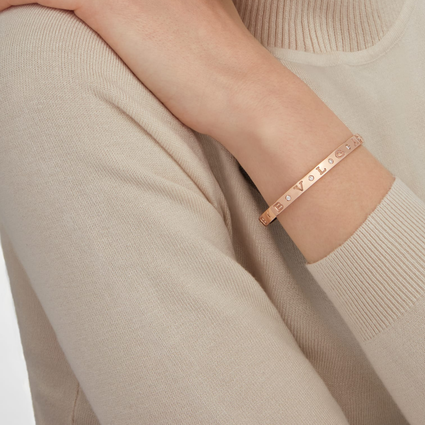 [Marin]ZERO 1 PINK GOLD 12 DIAMONDS BRACELET
