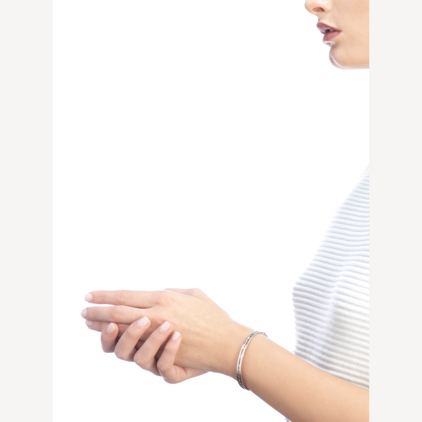 [Marin]ZERO 1 SPIRAL LOGO SILVER BRACELET