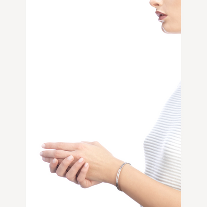 [Marin]ZERO 1 SPIRAL LOGO SILVER BRACELET