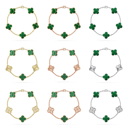 [Marin] CLOVER 5 MOTIF MALACHITE BRACELET COLLECTION