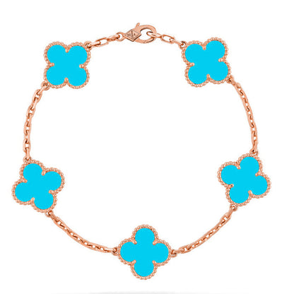 [Marin] CLOVER 5 MOTIF TURQUOISE BRACELET COLLECTION